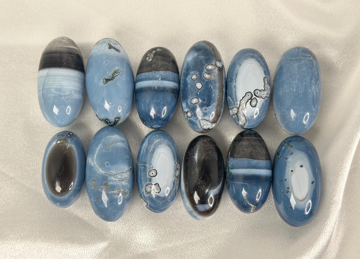 Owyhee Blue Opal Shiva Lingam | YOU PICK! | Polished Natural Blue Gemstone | Calming Collectible Stone for Balance, Intuition & Tranquility