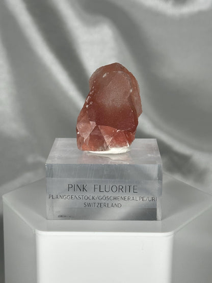 Pink Fluorite – Planggenstock, Göscheneralpe, Uri, Switzerland – Rare Alpine Mineral Specimen, Collector’s Crystal, High-Vibration Energy