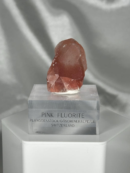 Pink Fluorite – Planggenstock, Göscheneralpe, Uri, Switzerland – Rare Alpine Mineral Specimen, Collector’s Crystal, High-Vibration Energy