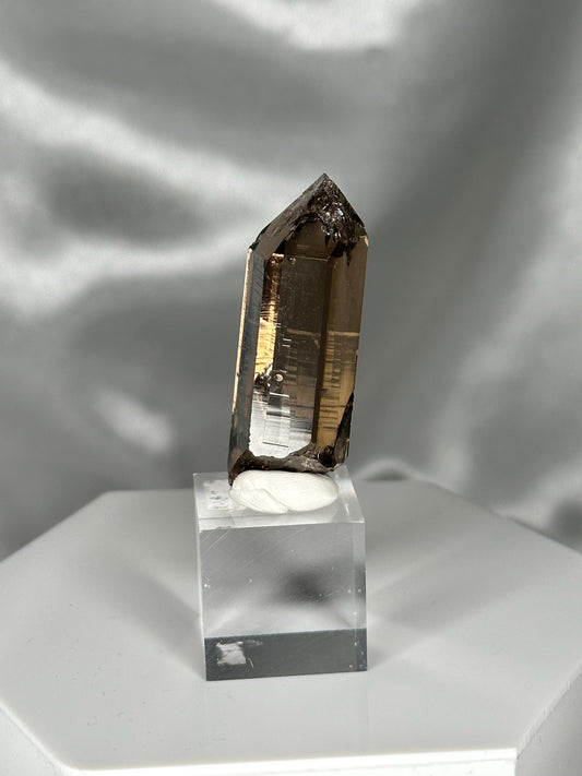 Smoky Quartz Point – Tiefen Glacier, Urseren, Switzerland – Alpine Mineral Specimen, Collector’s Crystal, Grounding & Protective Energy