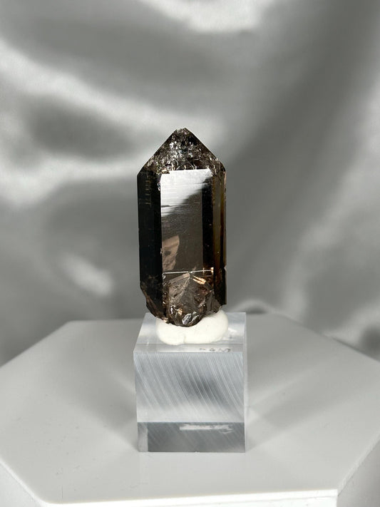 Smoky Quartz Point – Tiefen Glacier, Urseren, Switzerland – Alpine Mineral Specimen, Collector’s Crystal, Grounding & Protective Energy
