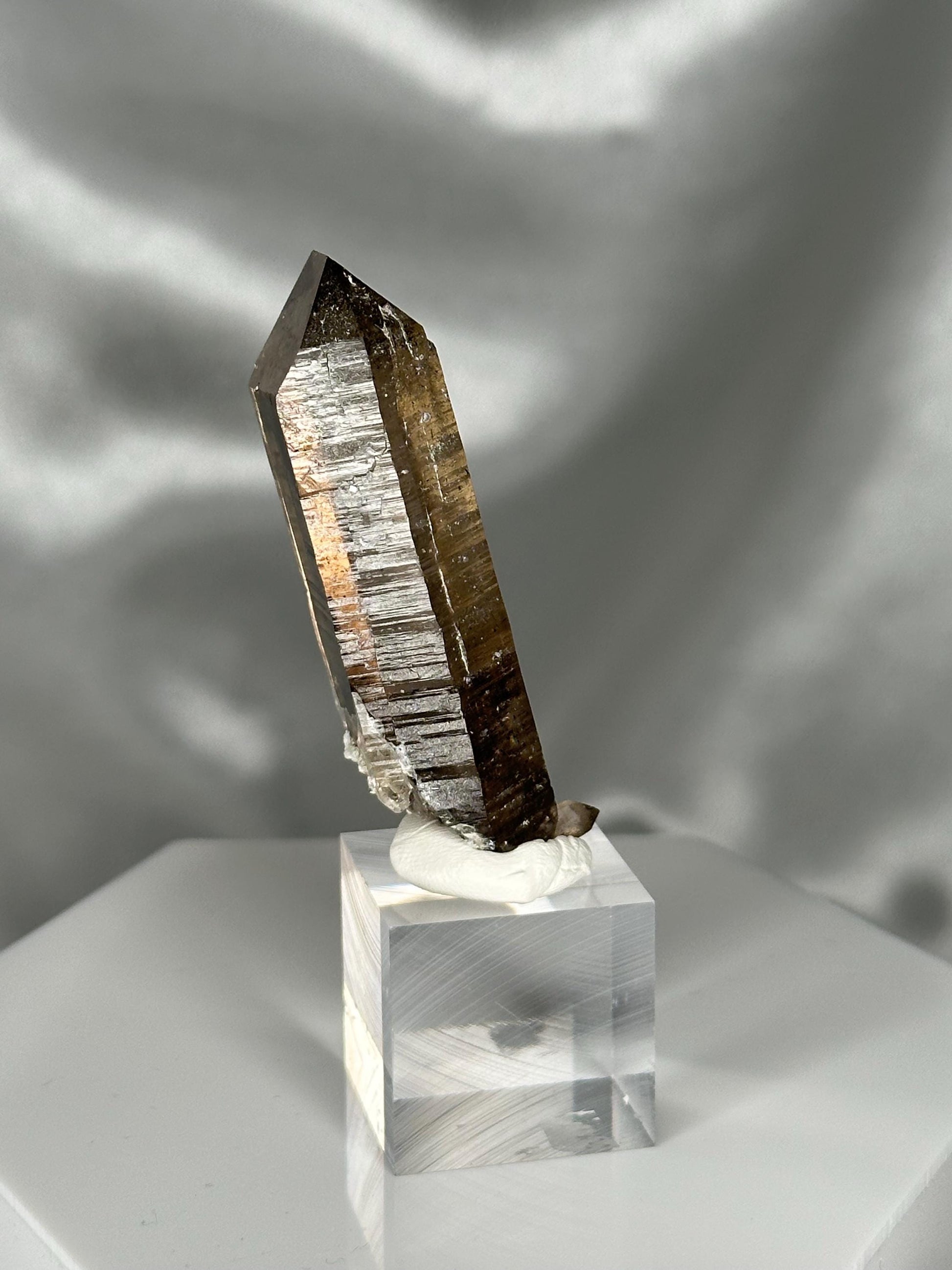 Smoky Quartz Point – Tiefen Glacier, Urseren, Switzerland – Alpine Mineral Specimen, Collector’s Crystal, Grounding & Protective Energy