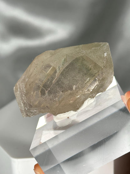 Smoky Quartz Gwindel – Tiefen Glacier, Urseren, Switzerland – Rare Twisted Quartz Crystal, Alpine Mineral Specimen, Collector’s Piece