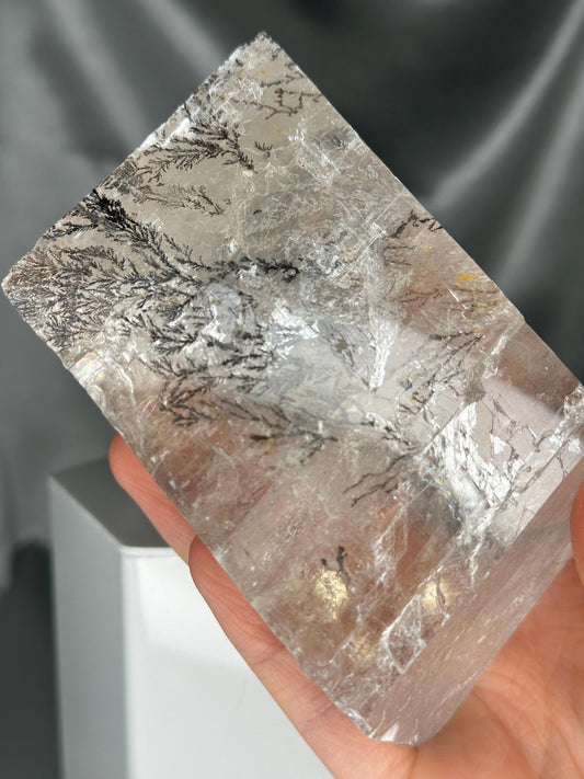 Dendritic Calcite Crystal from Brazil | Natural Veined Healing Stone | Unique Patterned Calcite Mineral Specimen | Earthy Crystal Decor Gift