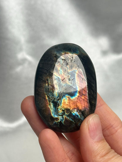 Labradorite Palm Stones - YOU PICK! Natural Flashy Labradorite Smooth Stones | Polished Crystal Palms for Display, Collectors & Pocket Carry