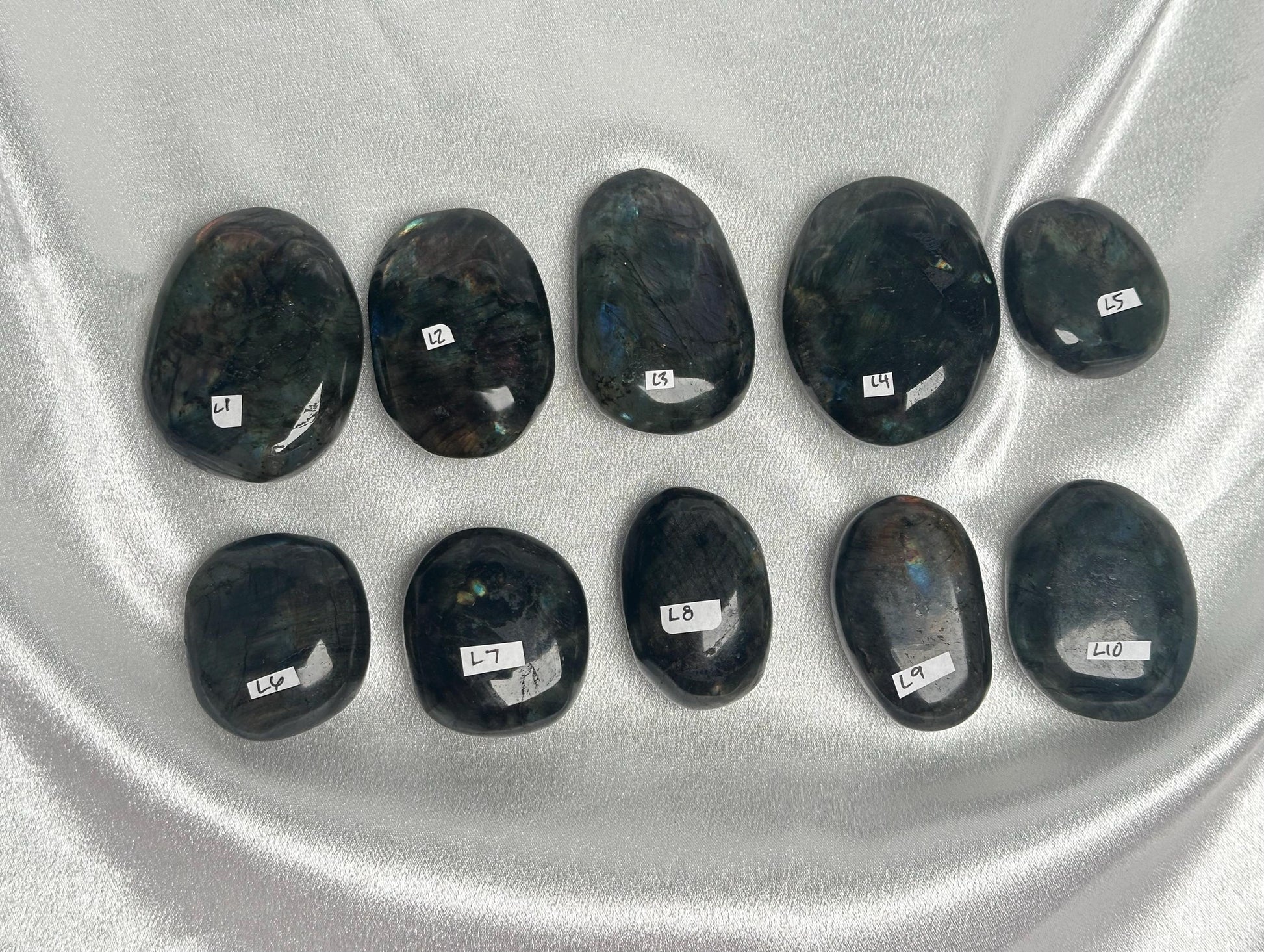 Labradorite Palm Stones - YOU PICK! Natural Flashy Labradorite Smooth Stones | Polished Crystal Palms for Display, Collectors & Pocket Carry