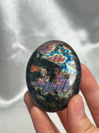 Labradorite Palm Stones - YOU PICK! Natural Flashy Labradorite Smooth Stones | Polished Crystal Palms for Display, Collectors & Pocket Carry