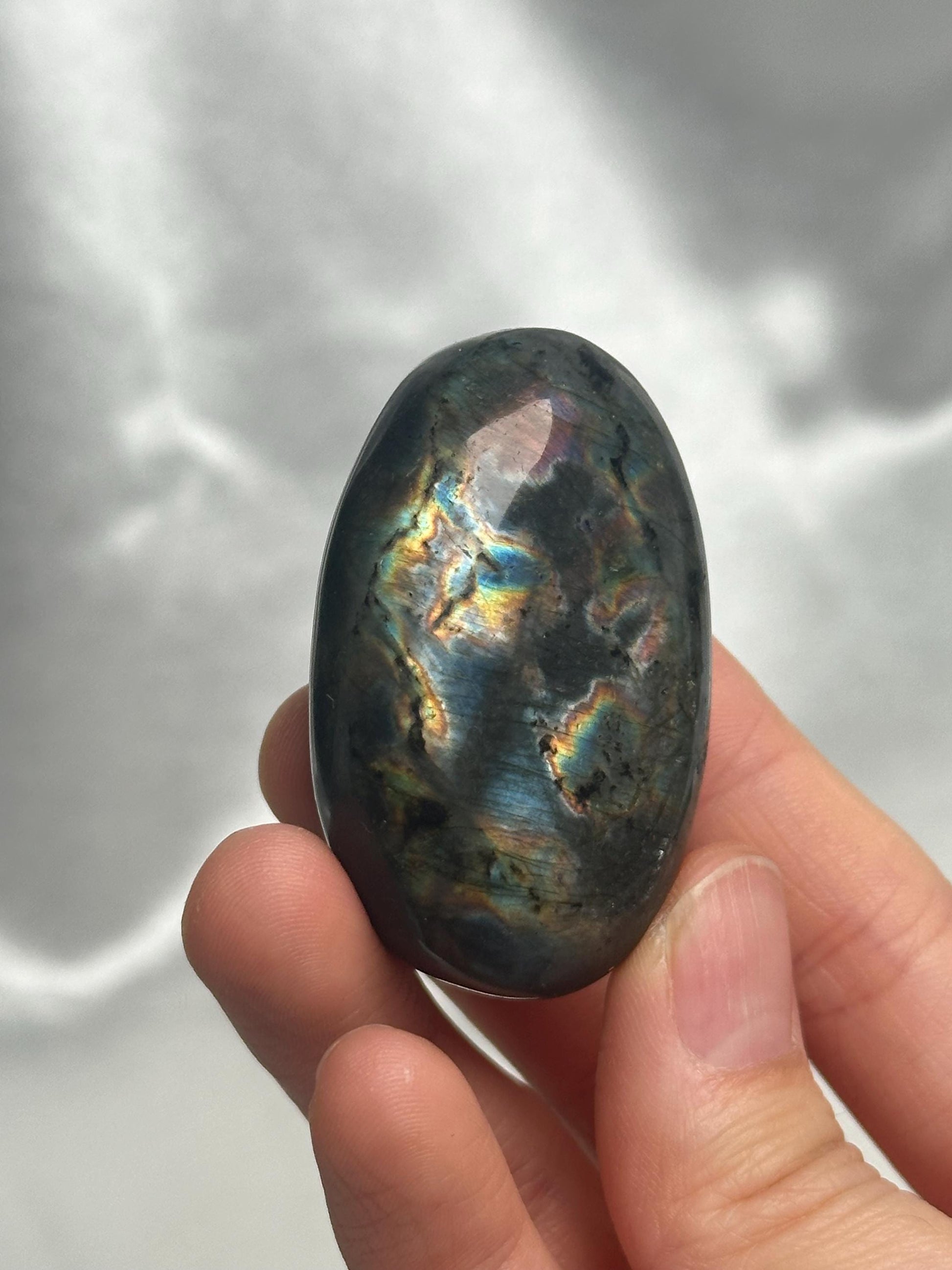 Labradorite Palm Stones - YOU PICK! Natural Flashy Labradorite Smooth Stones | Polished Crystal Palms for Display, Collectors & Pocket Carry