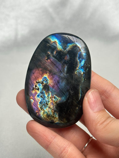 Labradorite Palm Stones - YOU PICK! Natural Flashy Labradorite Smooth Stones | Polished Crystal Palms for Display, Collectors & Pocket Carry