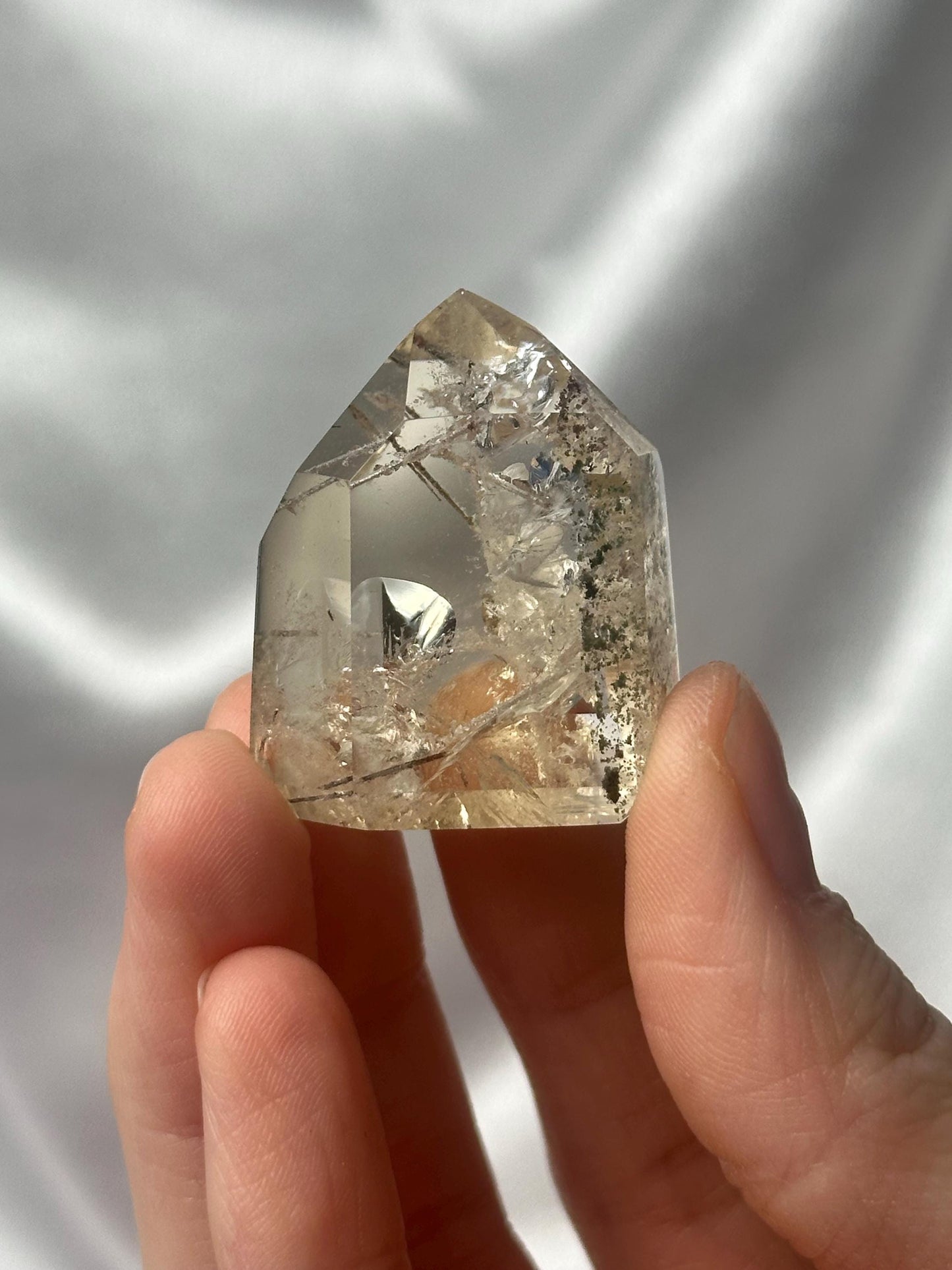 RARE Citrine & Clear Quartz with Rutile – You Pick | Polished Towers | Needle Inclusion Quartz Points | Natural Yellow and Clear Specimens