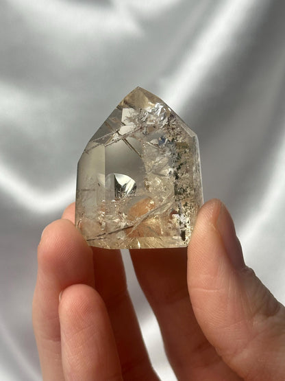 RARE Citrine & Clear Quartz with Rutile – You Pick | Polished Towers | Needle Inclusion Quartz Points | Natural Yellow and Clear Specimens