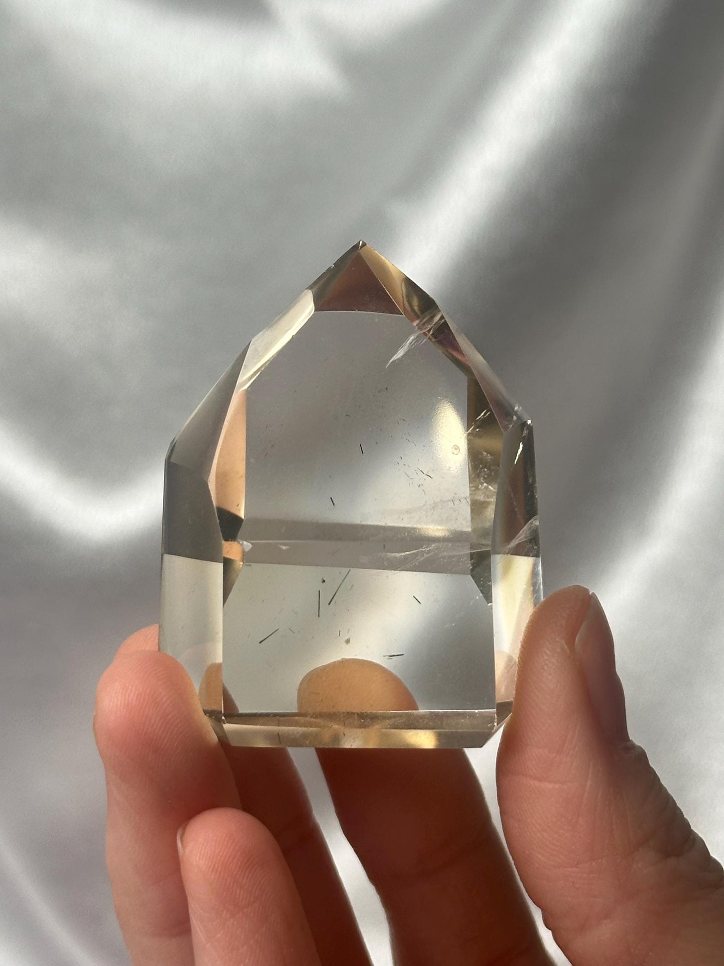 RARE Citrine & Clear Quartz with Rutile – You Pick | Polished Towers | Needle Inclusion Quartz Points | Natural Yellow and Clear Specimens