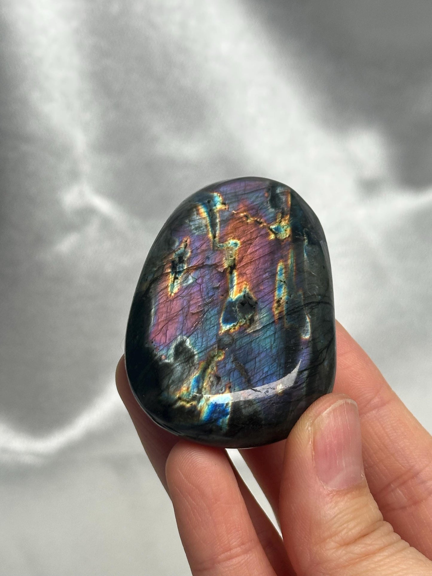 Labradorite Palm Stones - YOU PICK! Natural Flashy Labradorite Smooth Stones | Polished Crystal Palms for Display, Collectors & Pocket Carry