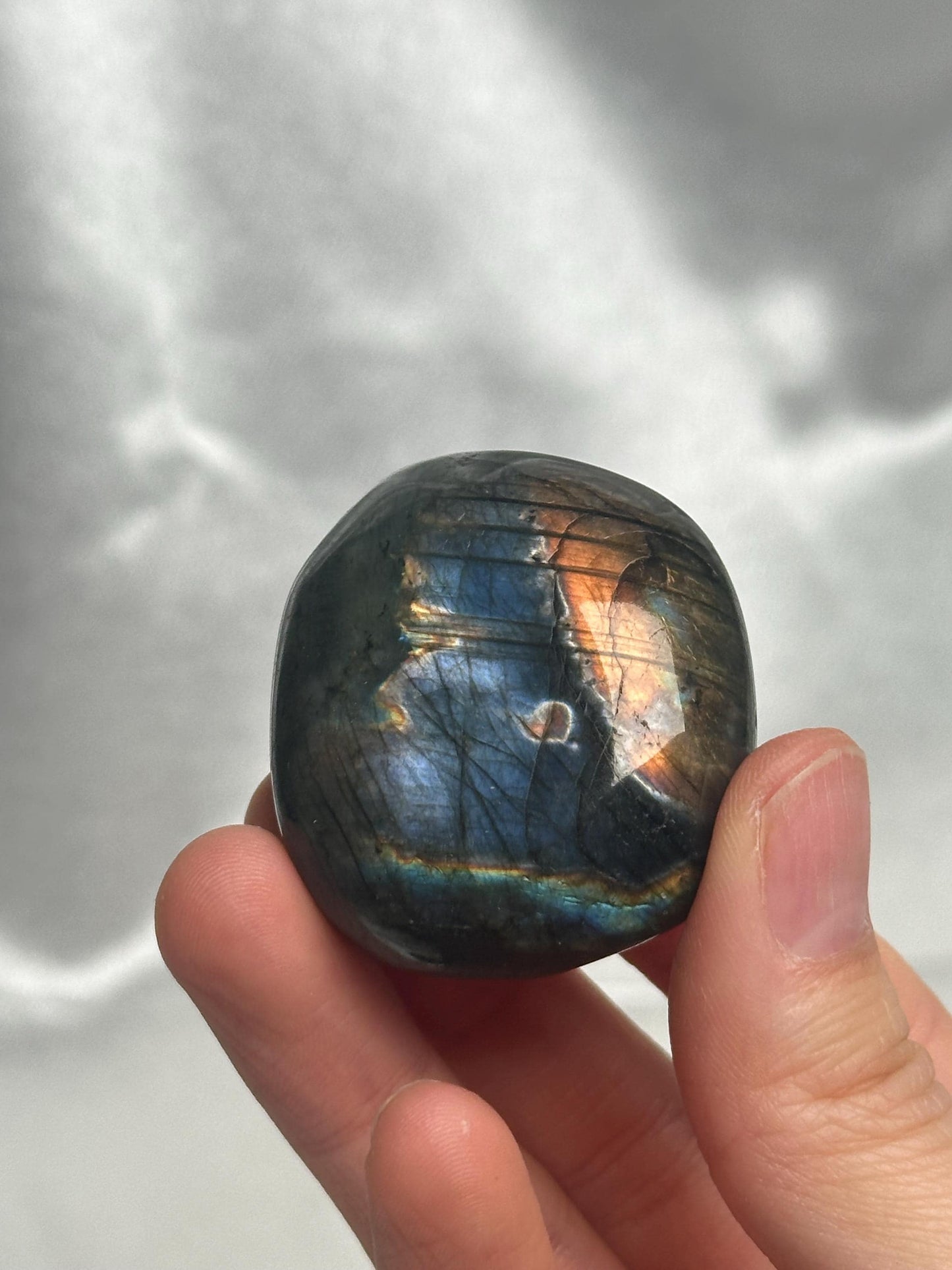 Labradorite Palm Stones - YOU PICK! Natural Flashy Labradorite Smooth Stones | Polished Crystal Palms for Display, Collectors & Pocket Carry