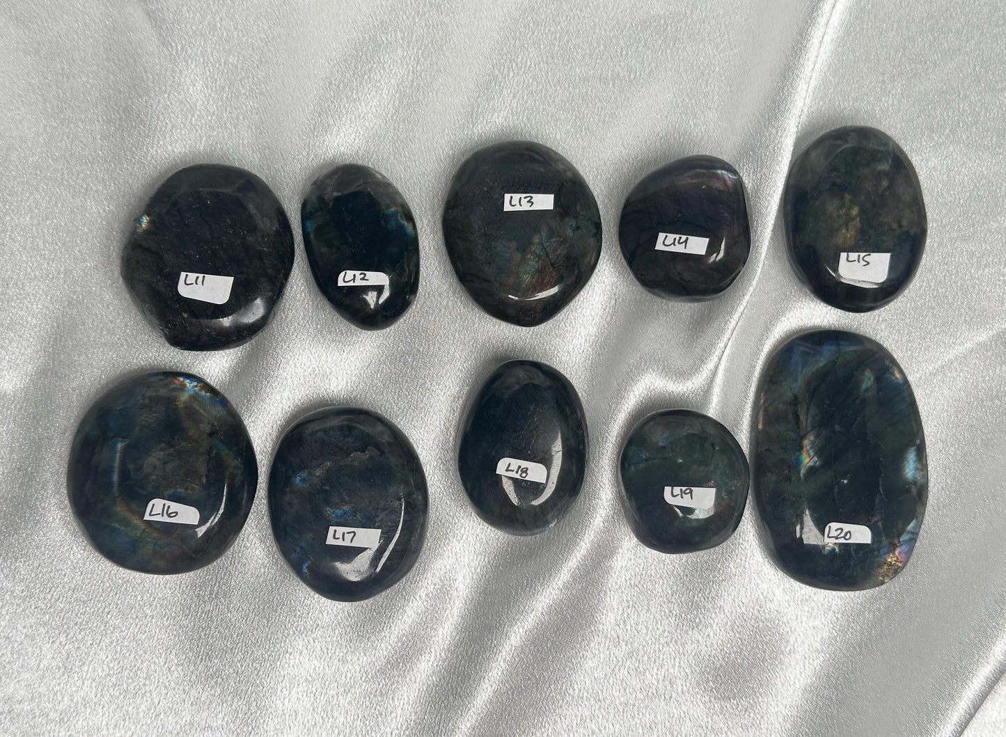 Labradorite Palm Stones - YOU PICK! Natural Flashy Labradorite Smooth Stones | Polished Crystal Palms for Display, Collectors & Pocket Carry