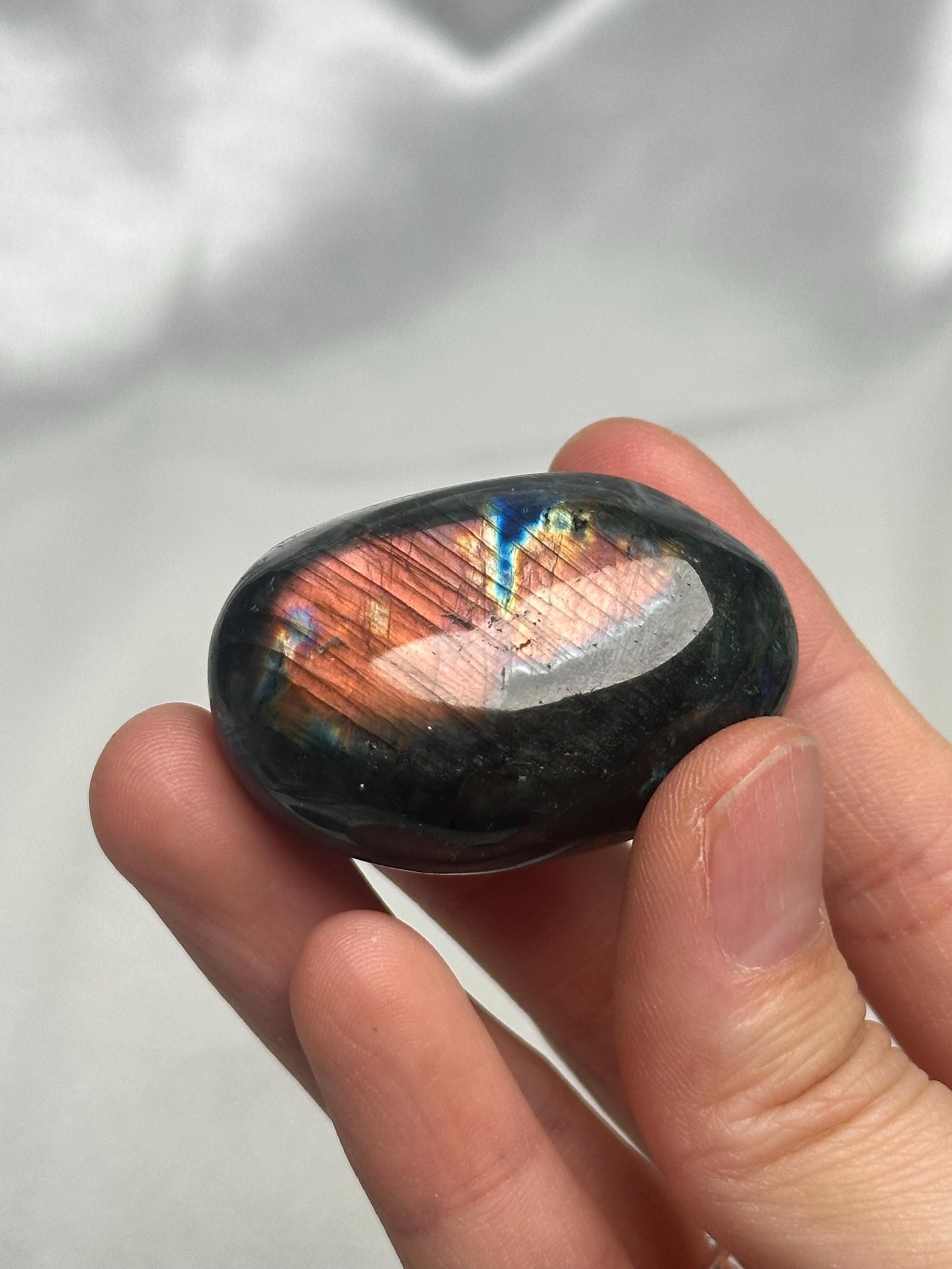 Labradorite Palm Stones - YOU PICK! Natural Flashy Labradorite Smooth Stones | Polished Crystal Palms for Display, Collectors & Pocket Carry