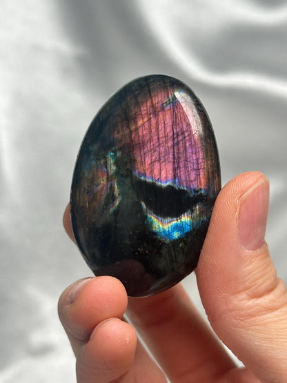 Labradorite Palm Stones - YOU PICK! Natural Flashy Labradorite Smooth Stones | Polished Crystal Palms for Display, Collectors & Pocket Carry