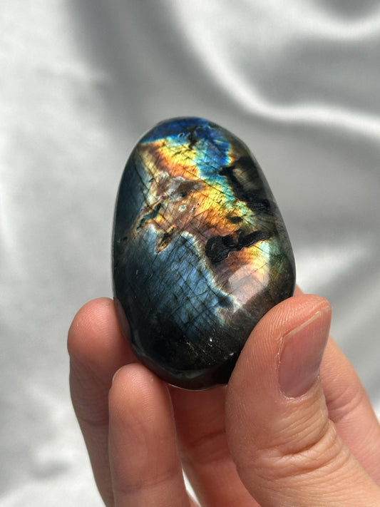 Labradorite Palm Stones - YOU PICK! Natural Flashy Labradorite Smooth Stones | Polished Crystal Palms for Display, Collectors & Pocket Carry