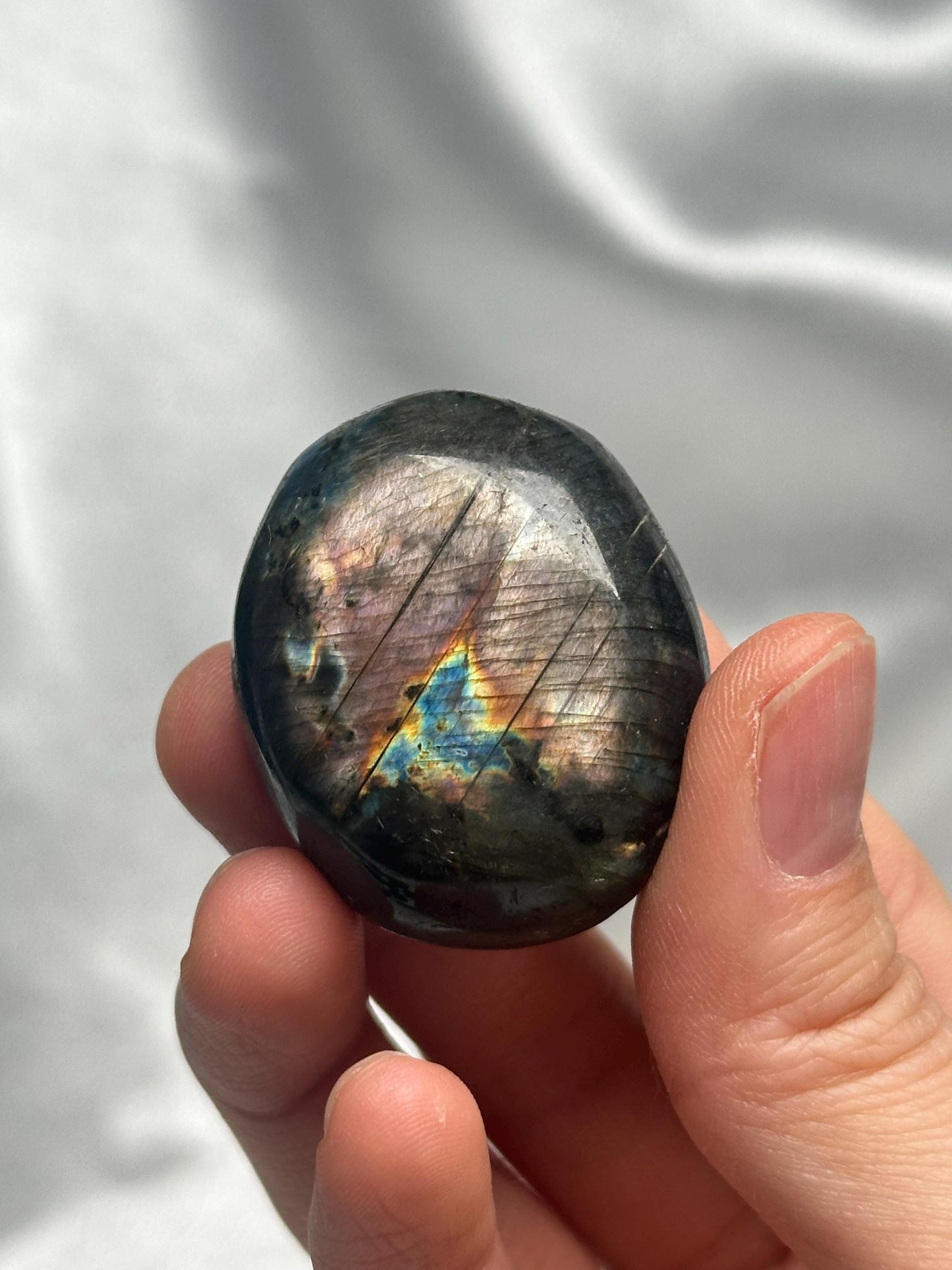 Labradorite Palm Stones - YOU PICK! Natural Flashy Labradorite Smooth Stones | Polished Crystal Palms for Display, Collectors & Pocket Carry