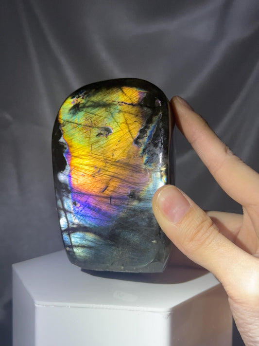 Labradorite Freeform | Natural Flashy Labradorite Carving | Polished Crystal Display Piece for Collectors & Home Decor