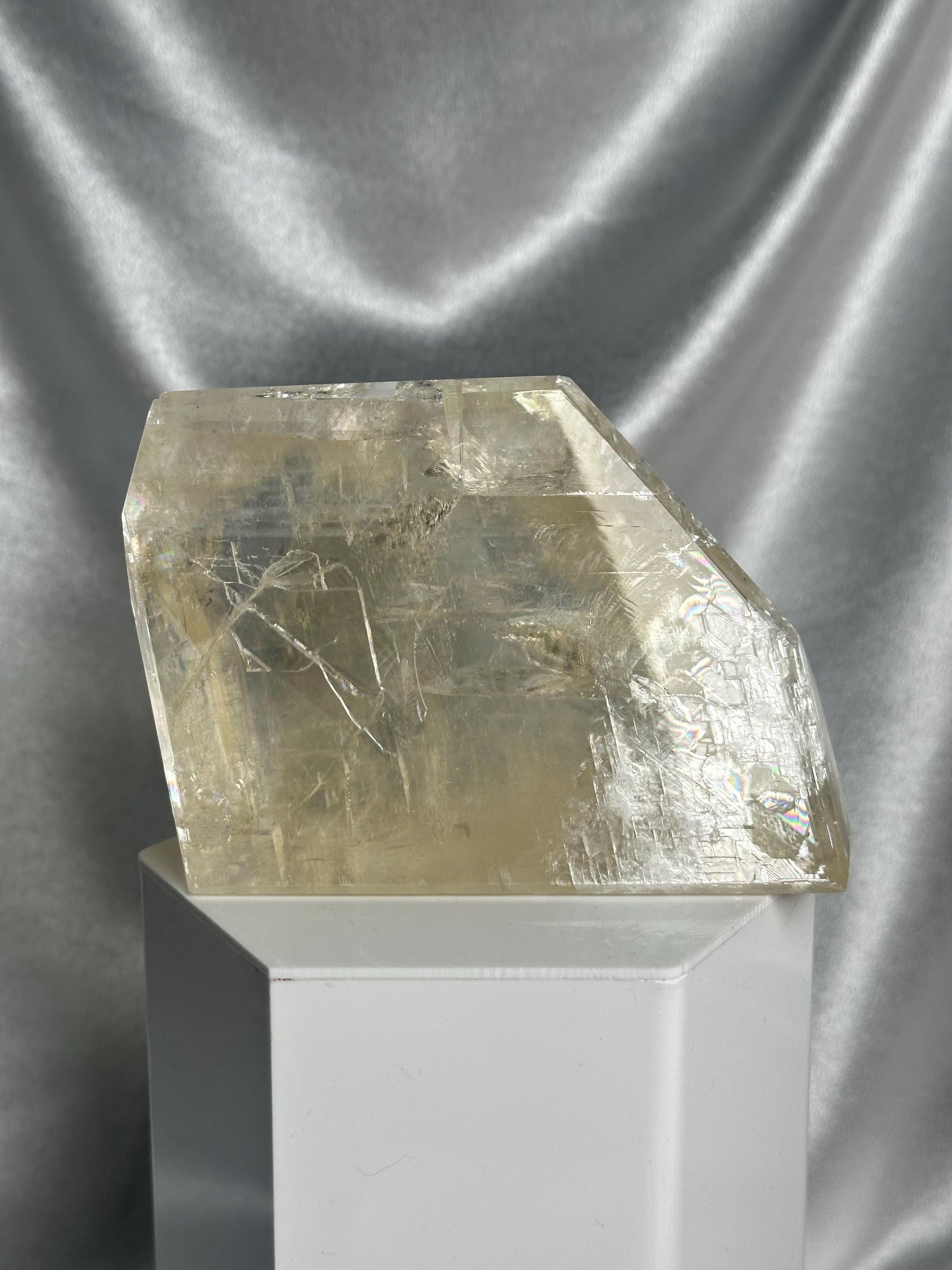 Optical Calcite | Natural Clear Iceland Spar Calcite | Transparent Crystal Specimen for Collectors, Display & Home Decor