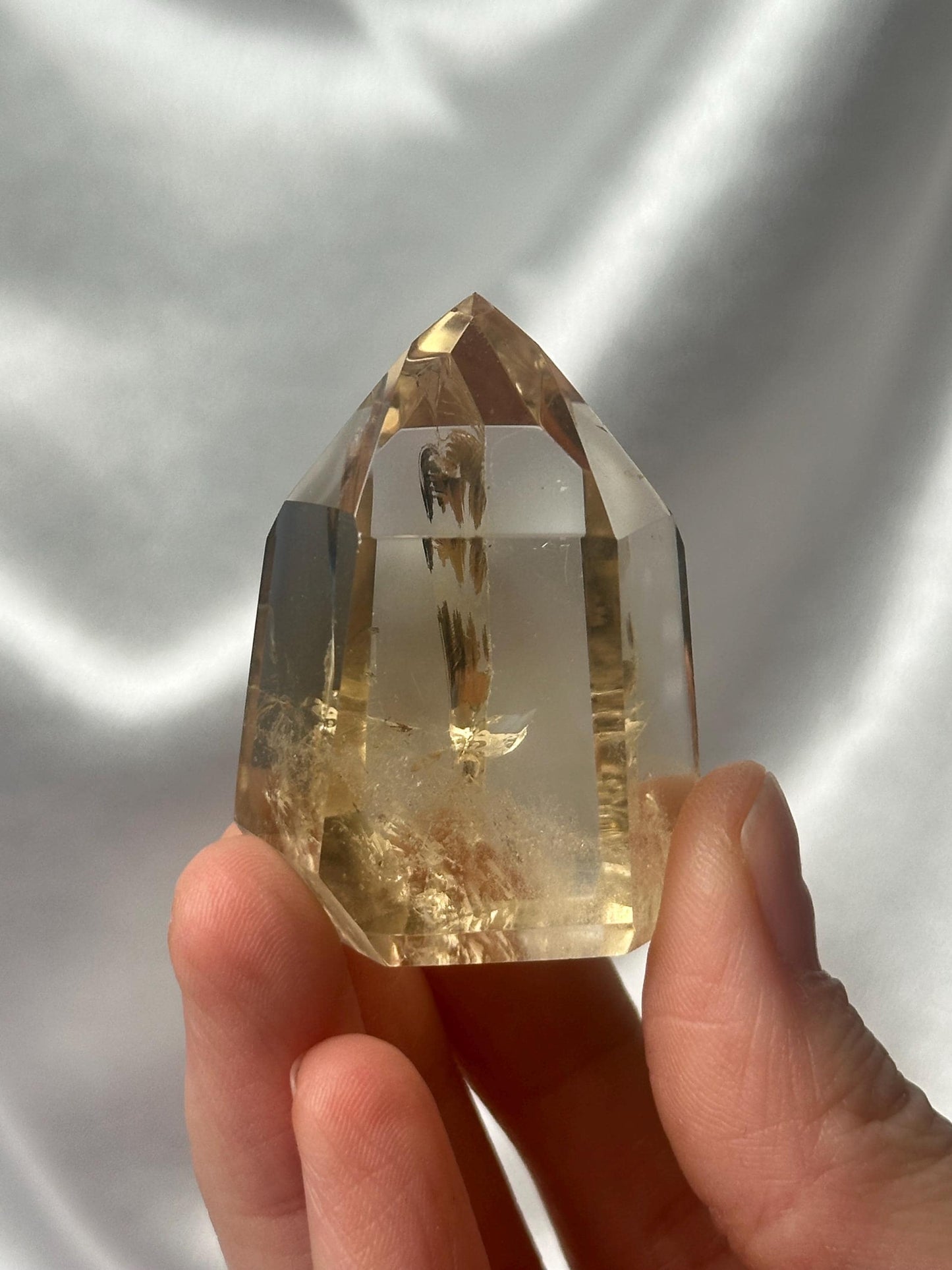 RARE Citrine & Clear Quartz with Rutile – You Pick | Polished Towers | Needle Inclusion Quartz Points | Natural Yellow and Clear Specimens