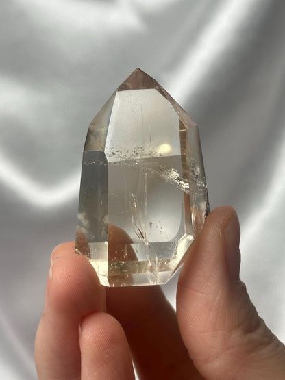 RARE Citrine & Clear Quartz with Rutile – You Pick | Polished Towers | Needle Inclusion Quartz Points | Natural Yellow and Clear Specimens