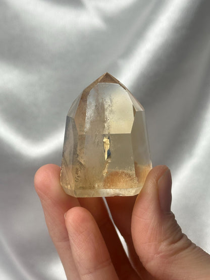 RARE Citrine & Clear Quartz with Rutile – You Pick | Polished Towers | Needle Inclusion Quartz Points | Natural Yellow and Clear Specimens