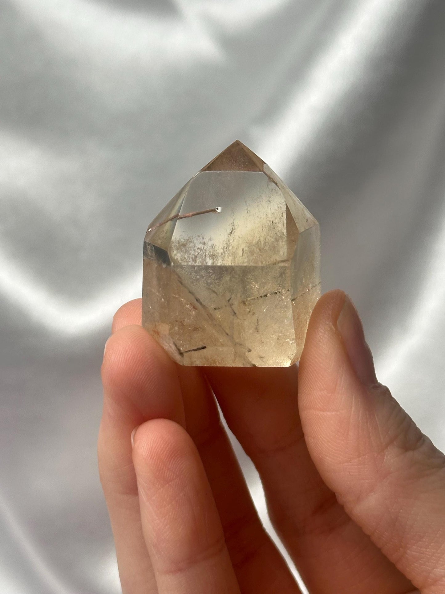 RARE Citrine & Clear Quartz with Rutile – You Pick | Polished Towers | Needle Inclusion Quartz Points | Natural Yellow and Clear Specimens