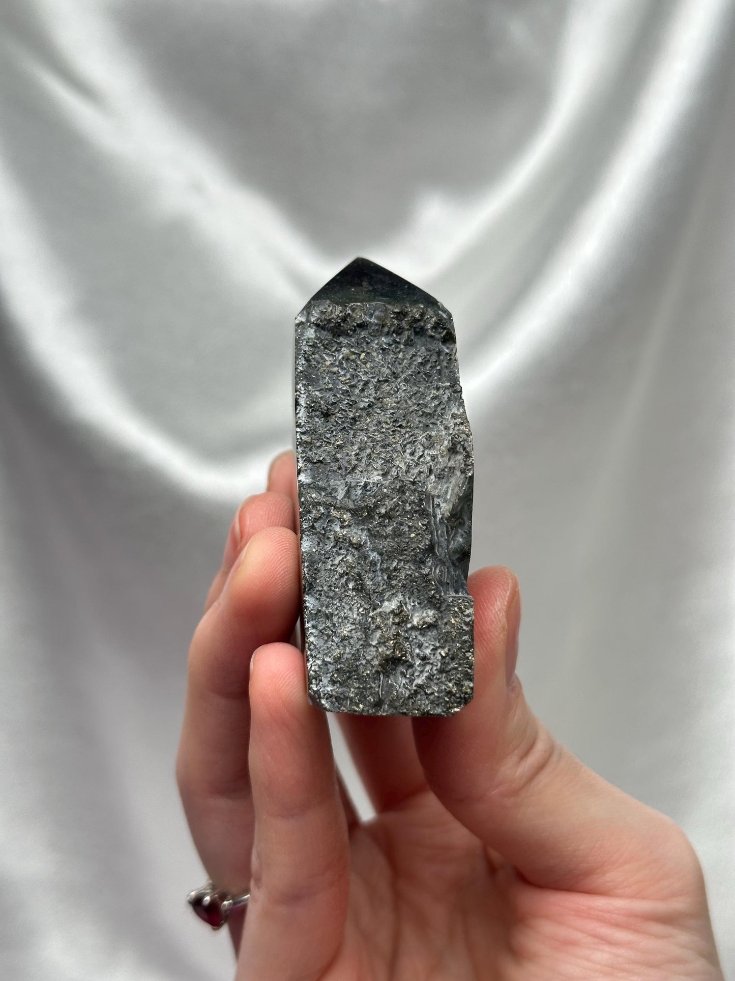 Fluorite with Pyrite Free Form UV Reactive – Polished Crystal for Focus & Confidence, Natural Gemstone Combo, Energy Tool, Unique Decor