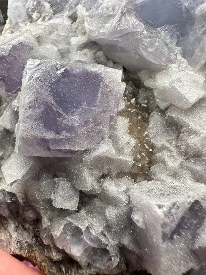 Sugar Druzy Fluorite UV Reactive | Natural Crystal Cluster from Fujian, China | Sparkling Collector Mineral Specimen