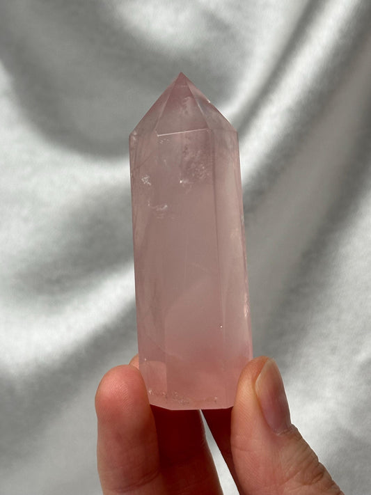 Rose Quartz Tower - YOU PICK! | Natural Pink Crystal Point | Polished Standing Rose Quartz for Decor, Energy Work & Crystal Collectors