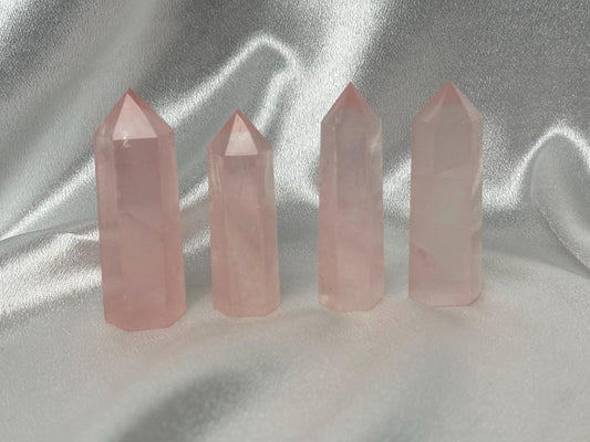 Rose Quartz Tower - YOU PICK! | Natural Pink Crystal Point | Polished Standing Rose Quartz for Decor, Energy Work & Crystal Collectors