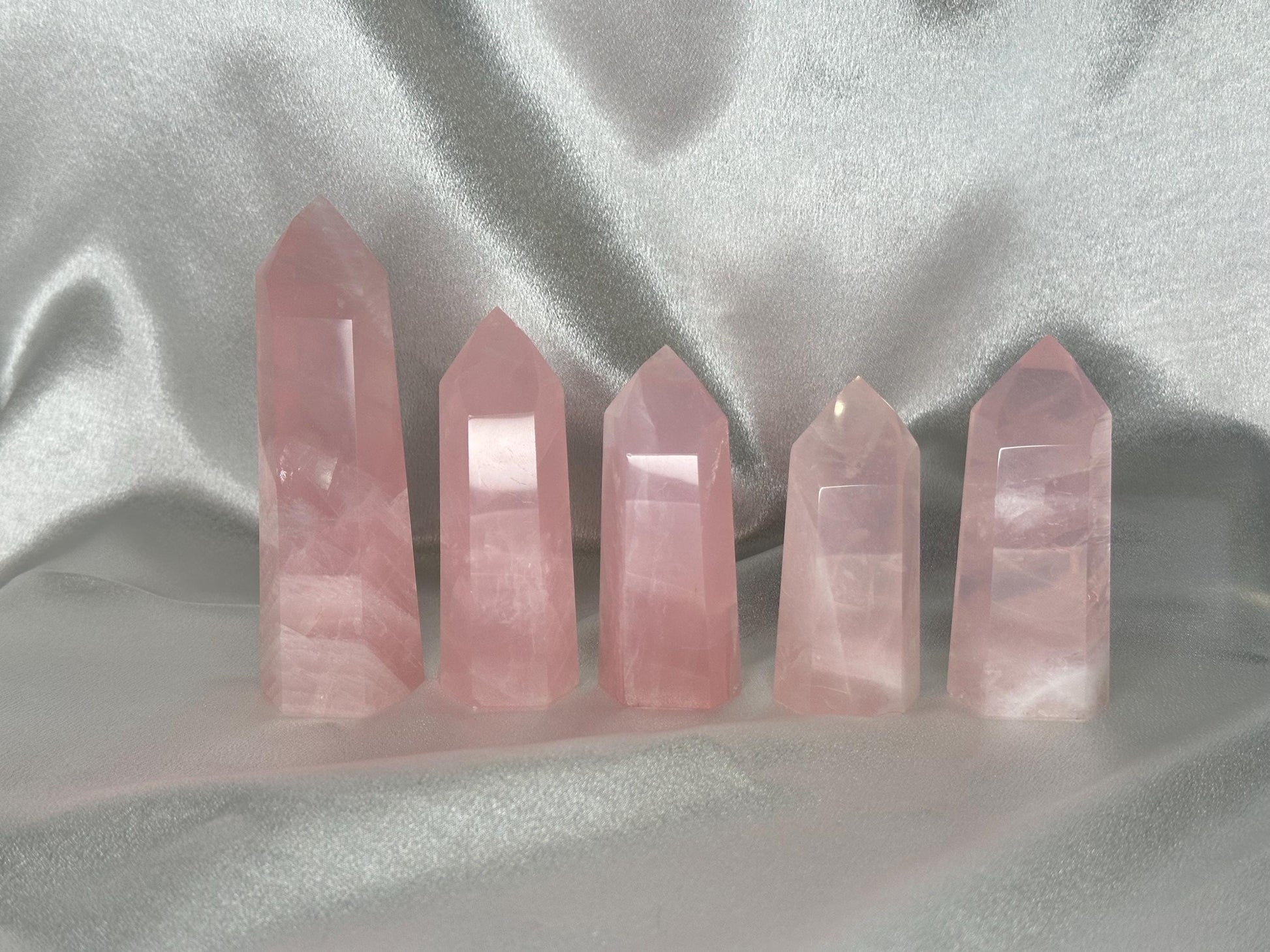 Rose Quartz Towers | YOU PICK! | Brazil | Natural Pink Crystal Point | Raw Standing Rose Quartz for Decor, Energy Work & Crystal Collectors