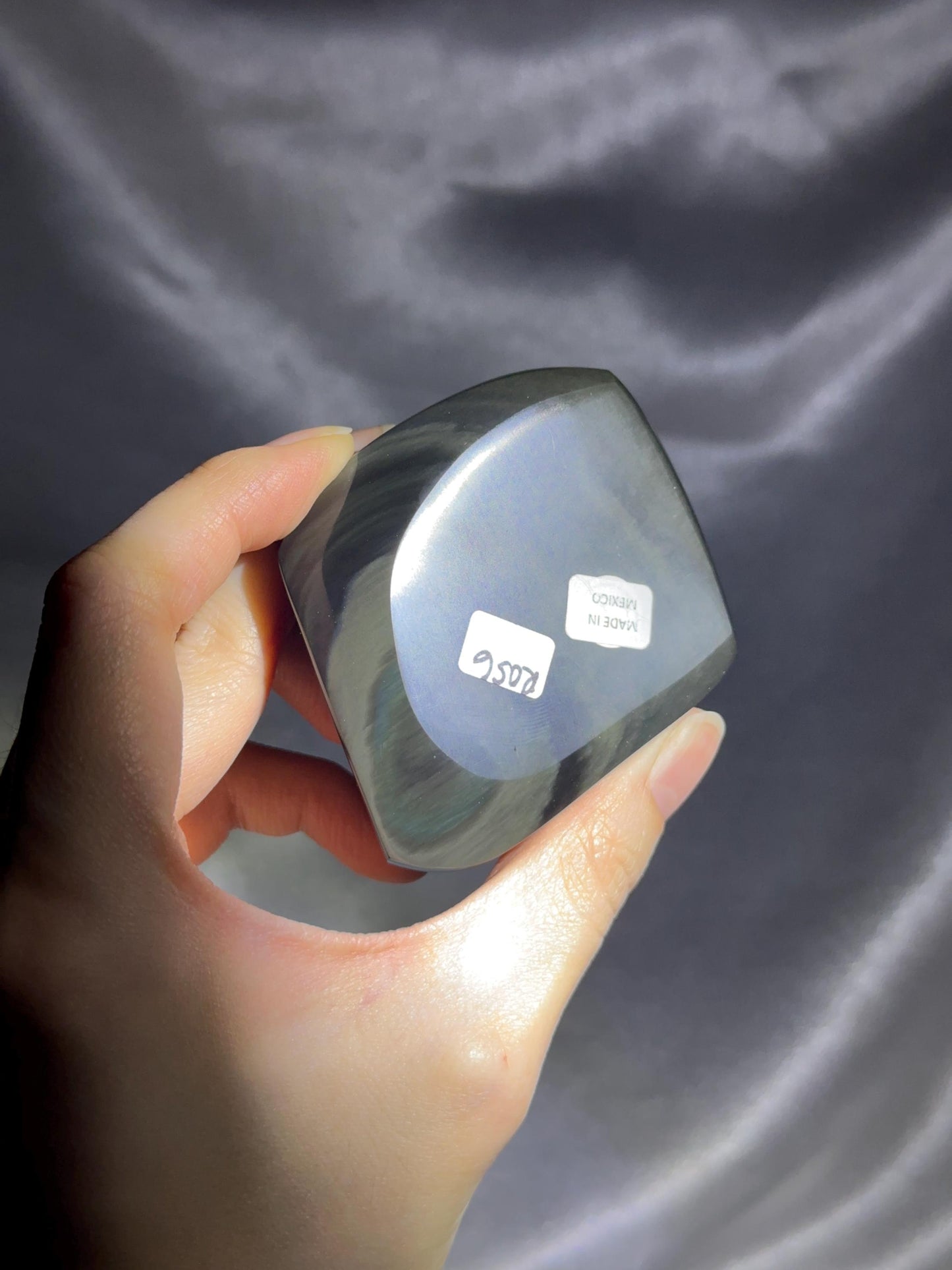 Rainbow Obsidian Star Freeform | Natural Black Obsidian Iridescent Sheen | Polished Volcanic Glass Mineral Specimen for Collectors & Display