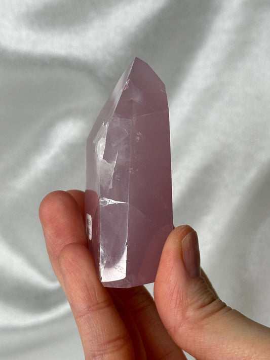 Rose Quartz Tower | Natural Pink Crystal Point | Polished Standing Rose Quartz for Decor, Energy Work & Crystal Collectors