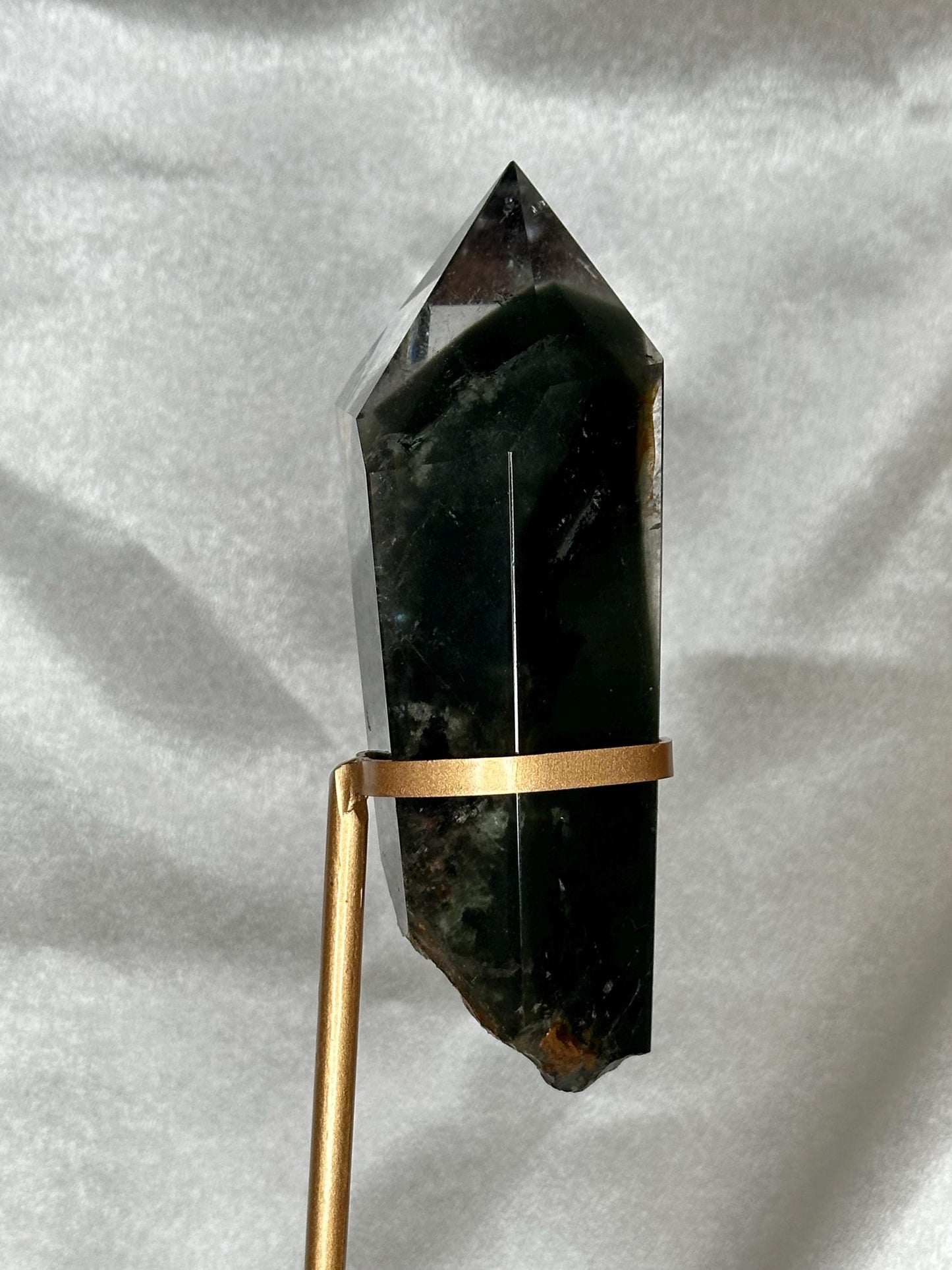 Garden Quartz Tower on Stand | Scenic Lodolite Crystal for Manifestation & Insight | Unique Gemstone Display or Altar Decor