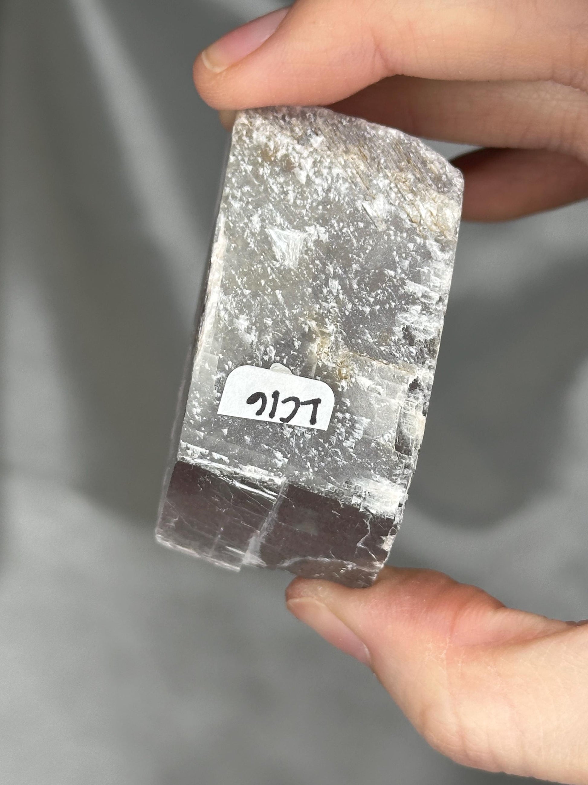 Polished Lavender Calcite with Rutile | Madagascar Purple Crystal | Natural Mineral Specimen Collection Display