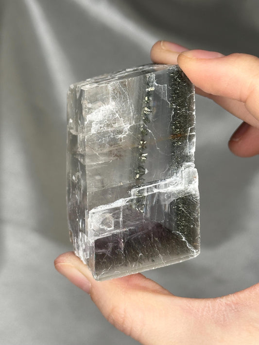 Polished Lavender & Clear Calcite Rutile from Madagascar | YOU PICK! | Natural Calcite Crystal Specimen | Unique Mineral Collectors Display