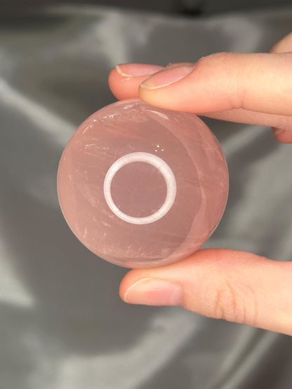 Rose Quartz Sphere – Polished Pink Crystal Orb of Love, Gentle Heart Chakra Stone, Decor, Meditation, or Gift Display