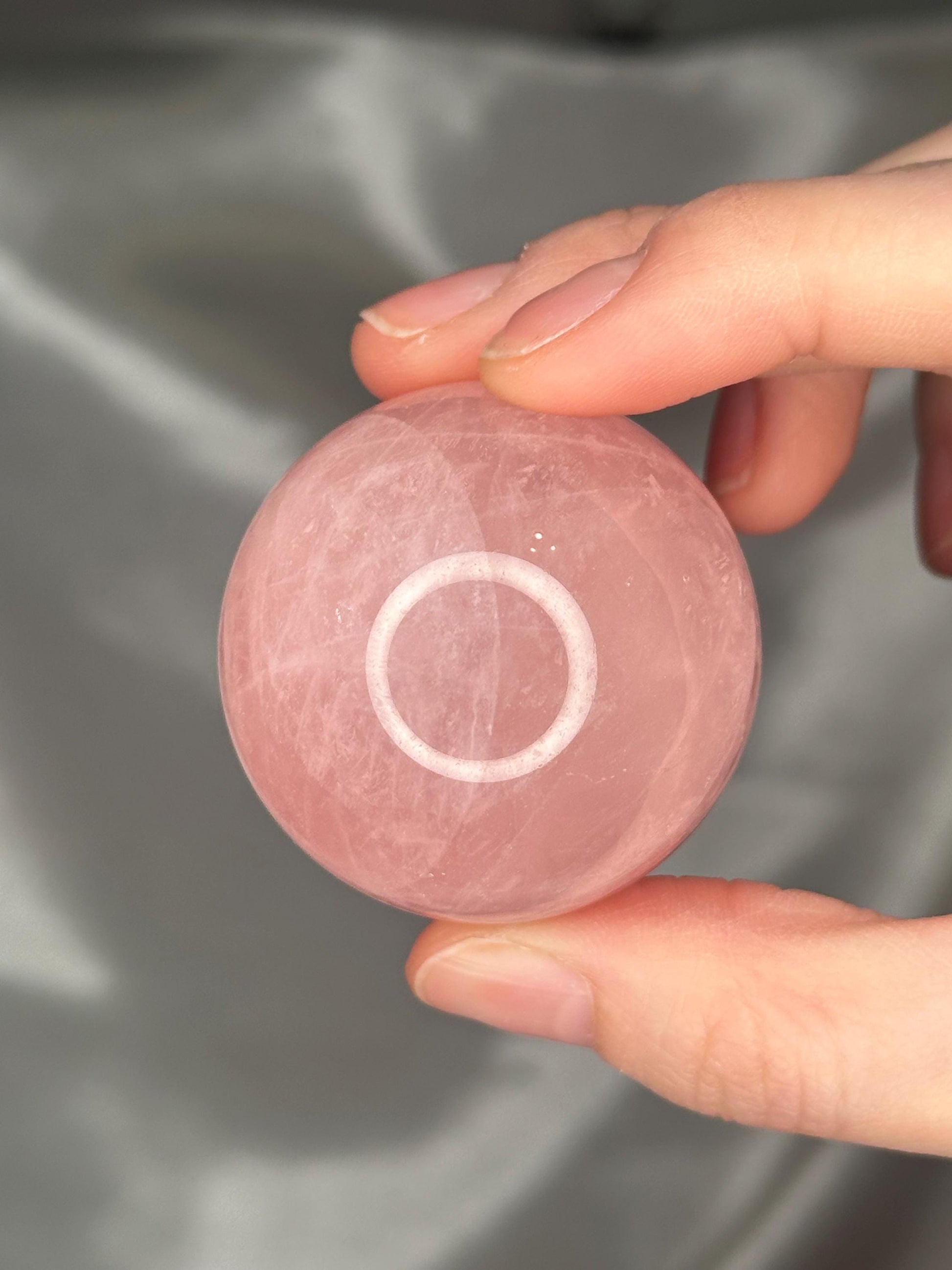 Rose Quartz Sphere – Polished Pink Crystal Orb of Love, Gentle Heart Chakra Stone, Decor, Meditation, or Gift Display