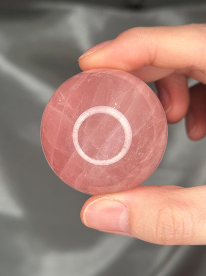 Rose Quartz Sphere – Polished Pink Crystal Orb of Love, Gentle Heart Chakra Stone, Decor, Meditation, or Gift Display