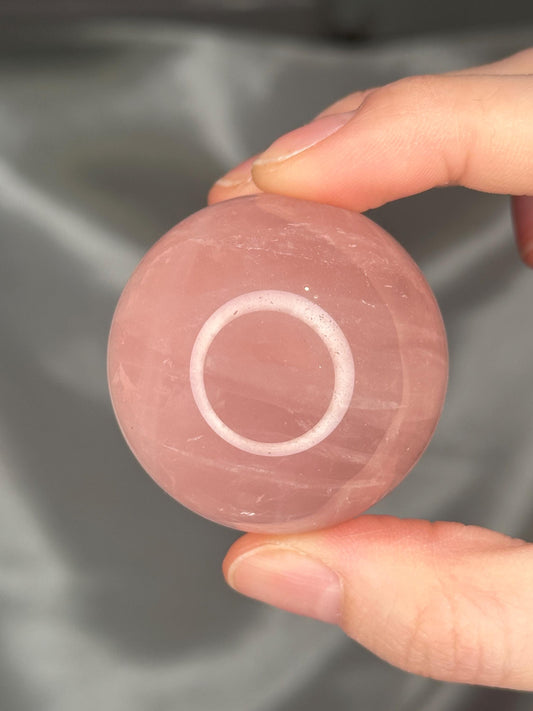 Rose Quartz Sphere – Polished Pink Crystal Orb of Love, Gentle Heart Chakra Stone, Decor, Meditation, or Gift Display