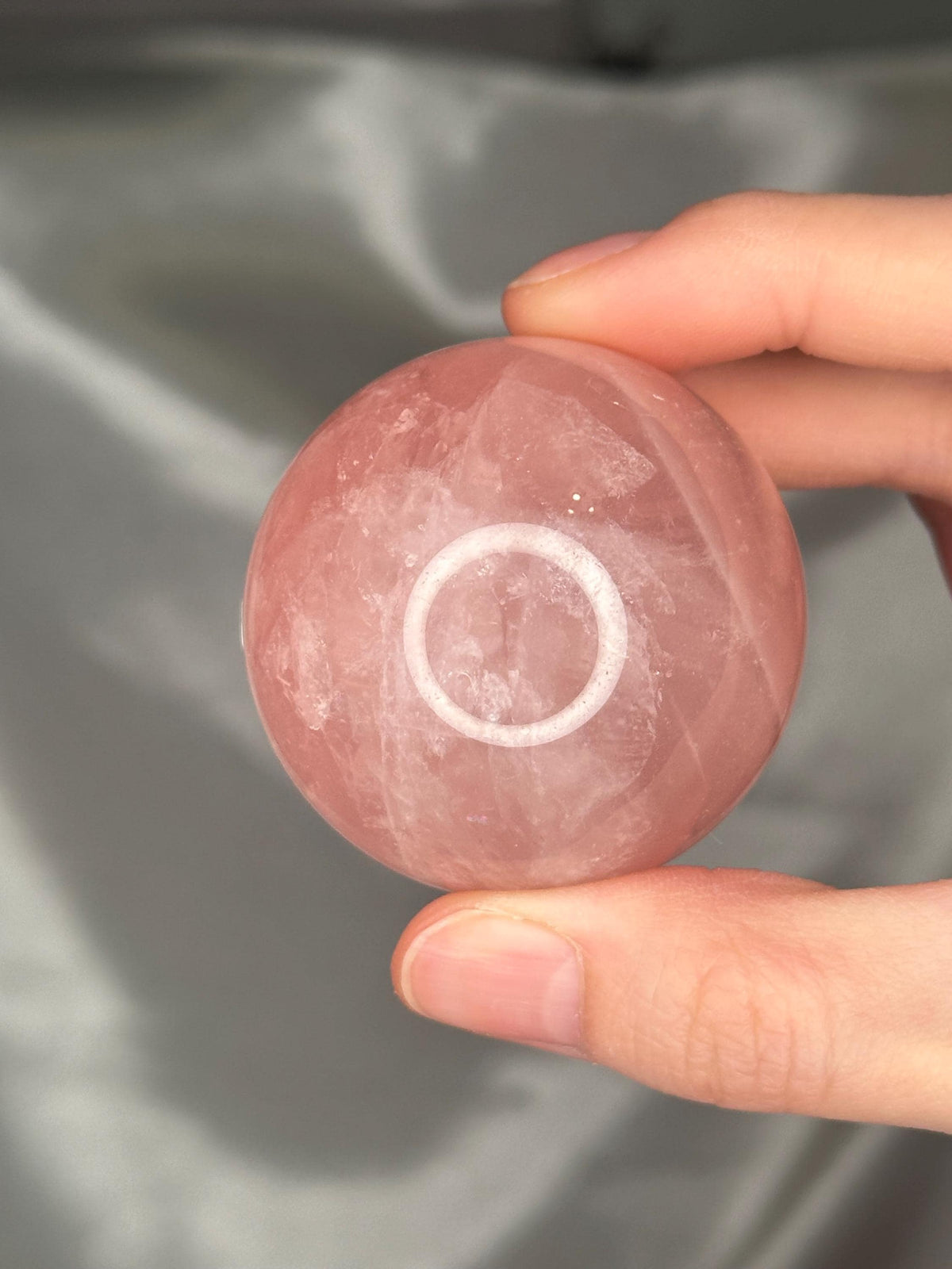 Rose Quartz Sphere – Polished Pink Crystal Orb of Love, Gentle Heart Chakra Stone, Decor, Meditation, or Gift Display