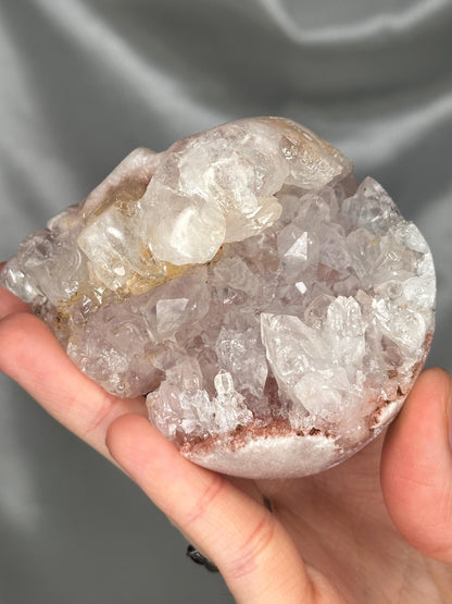 Pink Amethyst Skull Carving | Natural Pink Amethyst Crystal Sculpture | Polished Stone Skull Mineral Specimen for Collectors & Display