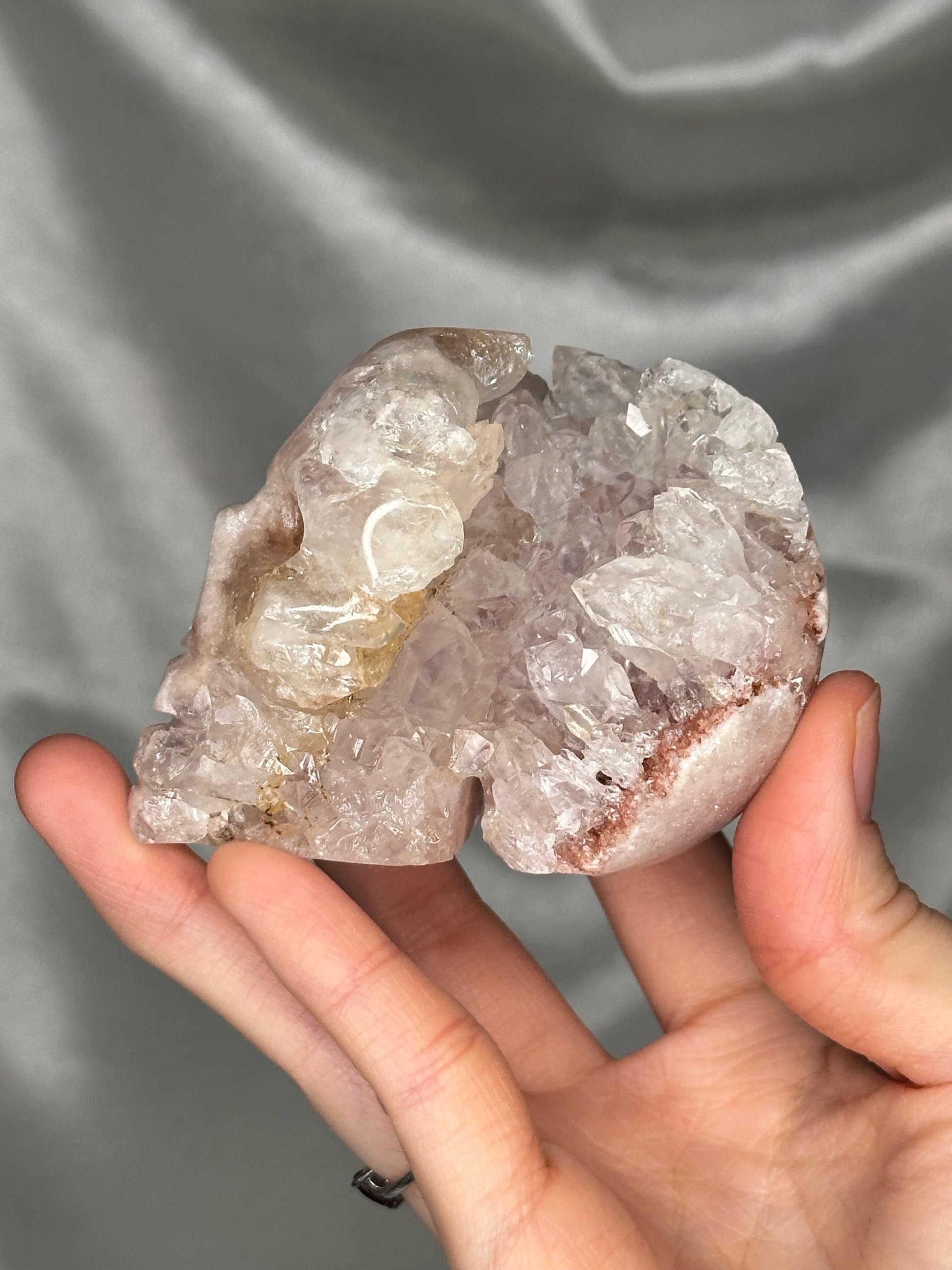 Pink Amethyst Skull Carving | Natural Pink Amethyst Crystal Sculpture | Polished Stone Skull Mineral Specimen for Collectors & Display