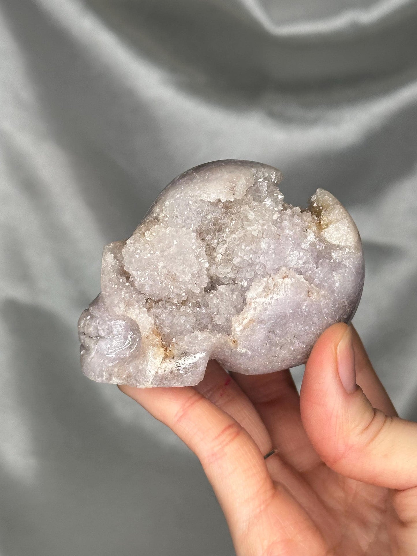 Pink Amethyst Skull Carving | Natural Pink Amethyst Crystal Sculpture | Polished Stone Skull Mineral Specimen for Collectors & Display