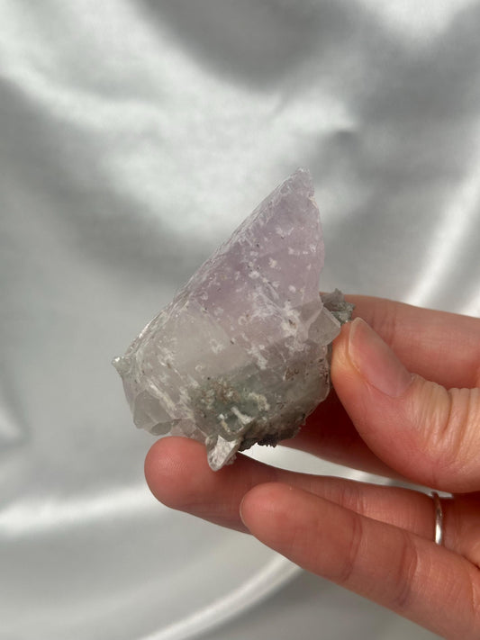 Lavender Calcite with Chlorite & Quartz | Fond Poulain, Maronne, Isère France | Rare Alpine Mineral Specimen