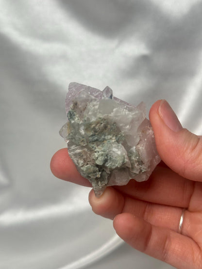 Lavender Calcite with Chlorite & Quartz | Fond Poulain, Maronne, Isère France | Rare Alpine Mineral Specimen