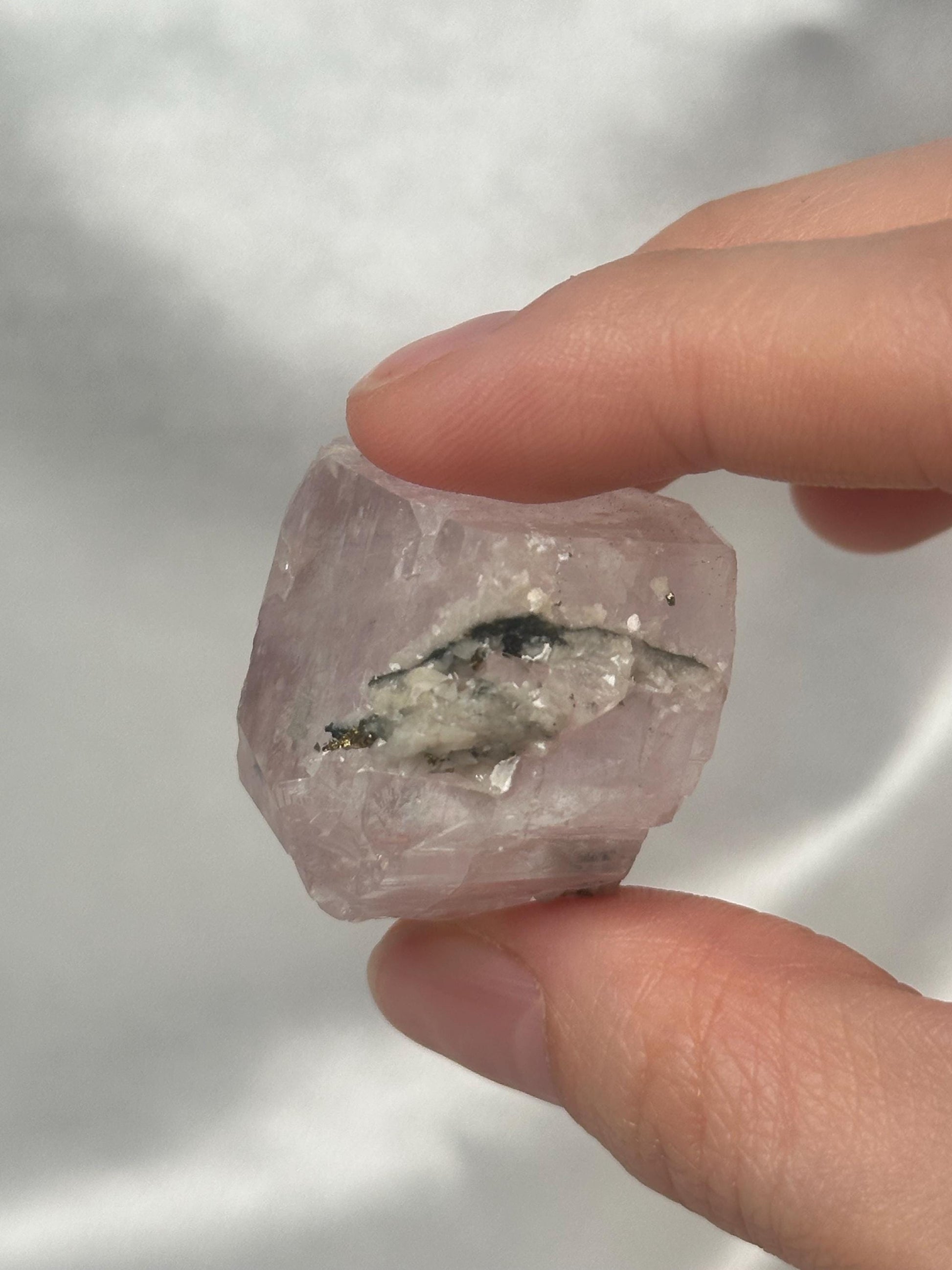 Pink Diamond Calcite Specimen | Hubei China | Natural Crystal Formation | Rare Collector Mineral | Soft Pink Gemstone Display